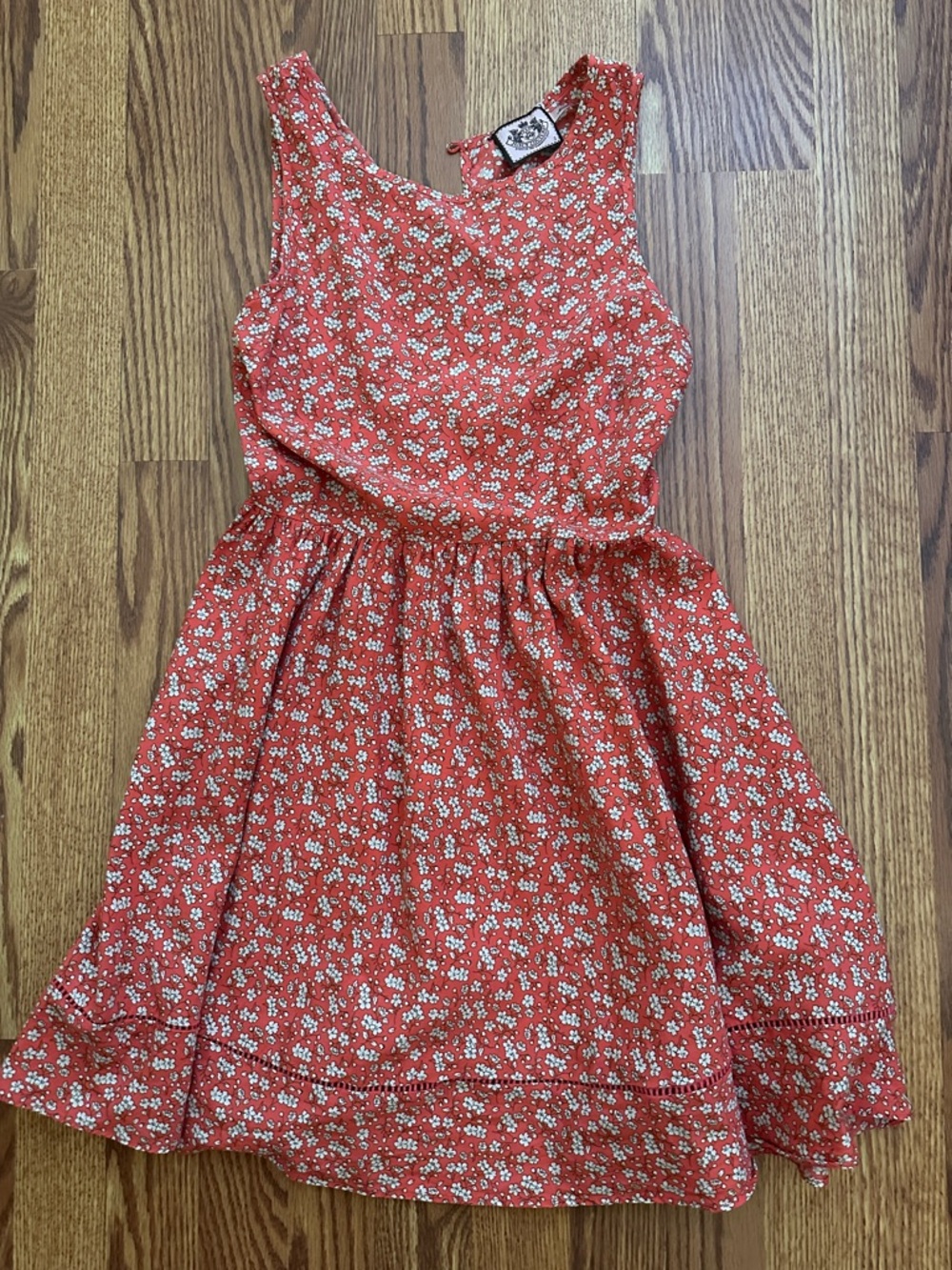 Juicy couture orange Floral Sleeveless Cotton Dress - Unbranded